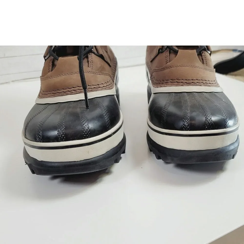 SOREL 1964 Pac Nylon Waterproof Snow Boots in Tabacco Black, sz 8.5